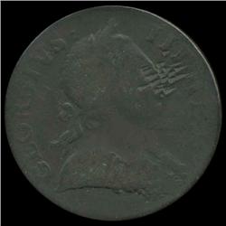 1772 US Colonial British George III Halfpenny F+ details (COI-7174)