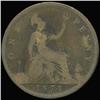 Image 2 : 1874 British Victoria Penny Better Circulated RARE Die Combination (COI-7219)
