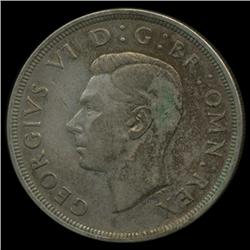 1937 British George V Silver Crown AV (COI-7149)