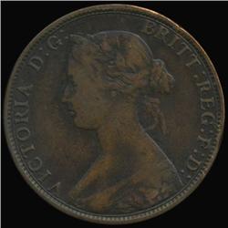 1862 British Victoria Halfpenny VF (COI-7253)