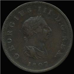 1806 British George III Halfpenny XF+ (COI-7195)