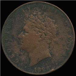 1826 British George IV Halfpenny Circulated (COI-7198)
