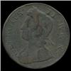 Image 1 : 1730 US Colonial British George II Halfpenny VF/F details (COI-7173)