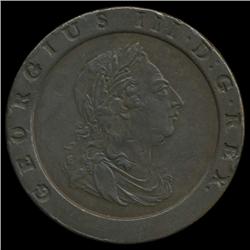 1797 British George III Twopence AU (COI-7145)