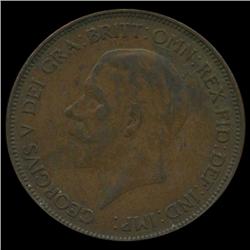 1931 British George V Penny XF (COI-7156)