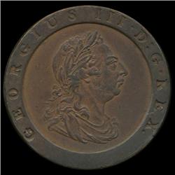 1797 British George III Twopence AU+ (COI-7146)