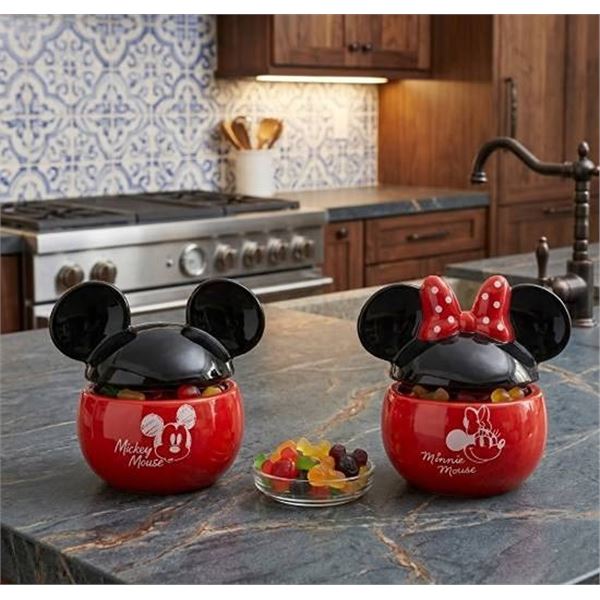 Disney Mickey & Minnie Treat Jars With Candy