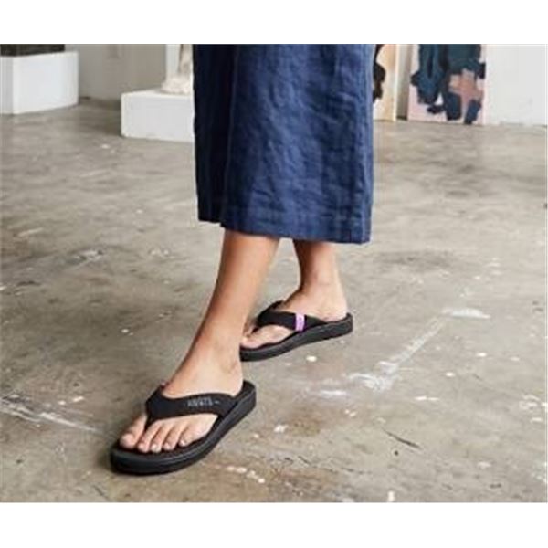 Black Men's Flip Flop Sandals Size 11