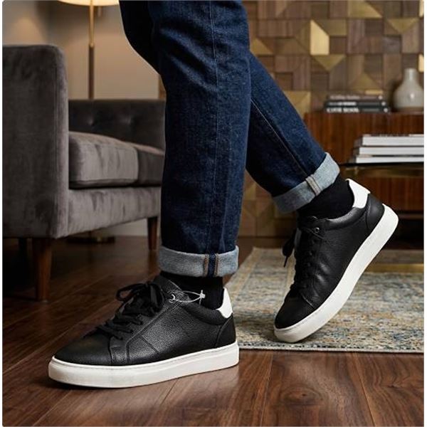ALDO Men's Black Faux Leather Sneakers Size 9