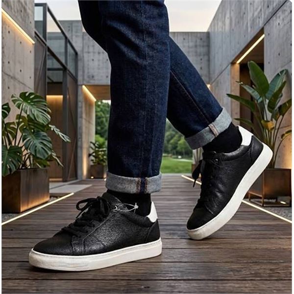 ALDO Men's Black Leather Sneakers Size 11