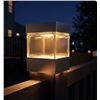 Image 1 : Fusion Solar-Powered Post Cap Light - 6.25" - Glass/Metal