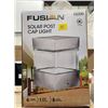 Image 3 : Fusion Solar-Powered Post Cap Light - 6.25" - Glass/Metal