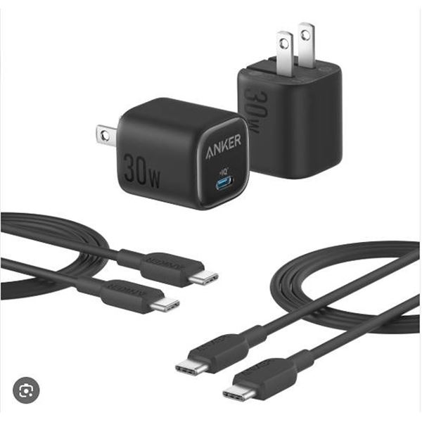 Anker 30W Fast Charging Kit with 2 USB-C Cables