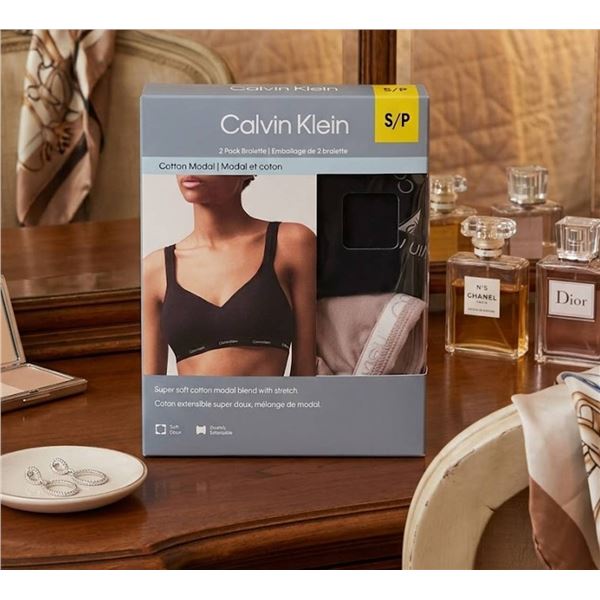 Calvin Klein 2 Pack Cotton Modal Bralette S/P