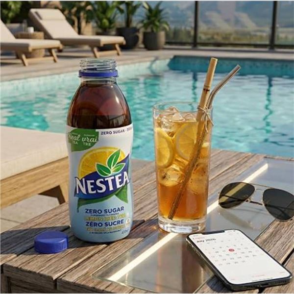 Nestea Zero Sugar Lemon Iced Tea 12-Pack Bottles x 473ml