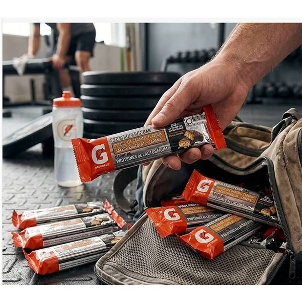 Gatorade Whey Protein Bar Chocolate Caramel 12 Pack x 80g