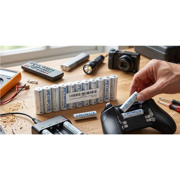 PEYHFFCCE Rechargeable AA Batteries 1.2V 1500mAh 12 Pack