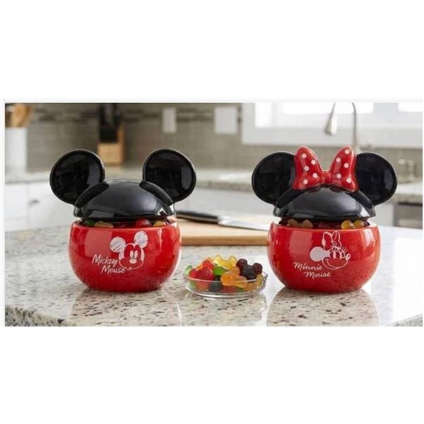 Disney Mickey Mouse Figural Treat Jars Set