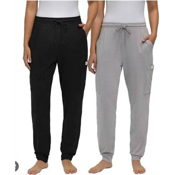 2 Pack Frank Ladies' Ultra-Soft Cargo Lounge Pants XL