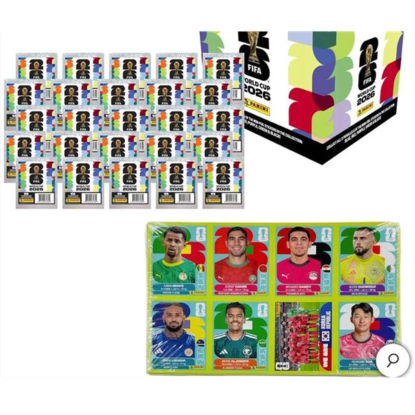 Panini FIFA World Cup 2026 Sticker Box- Different stickers in every box - 199 Count