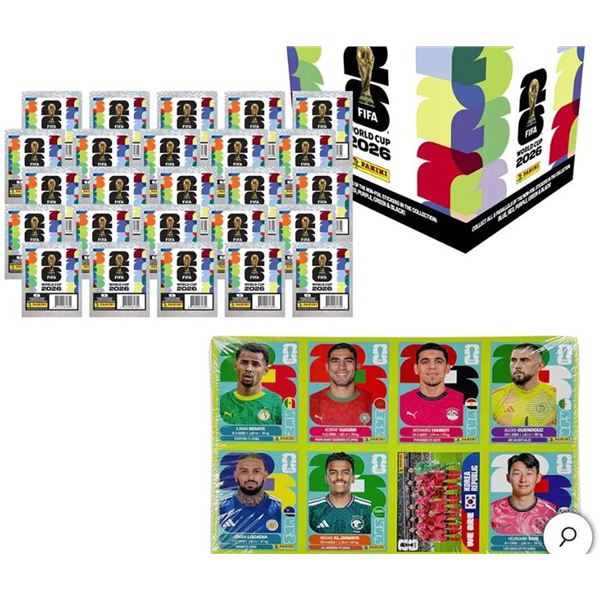 Panini FIFA World Cup 2026 Sticker Box- Different stickers in every box - 199 Count