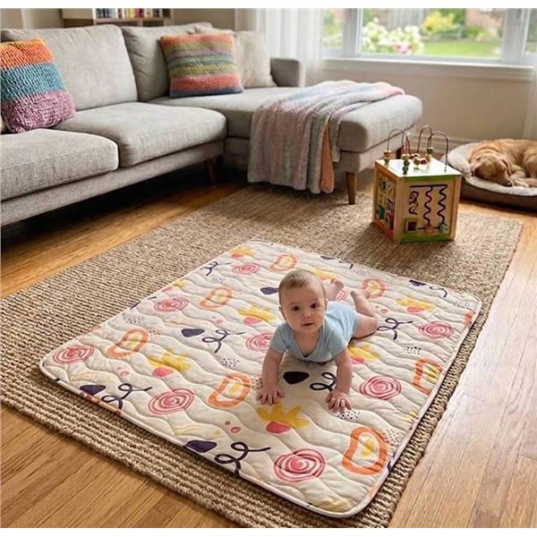 Space Seal Kids Play Mat Multicolor 79x59 in