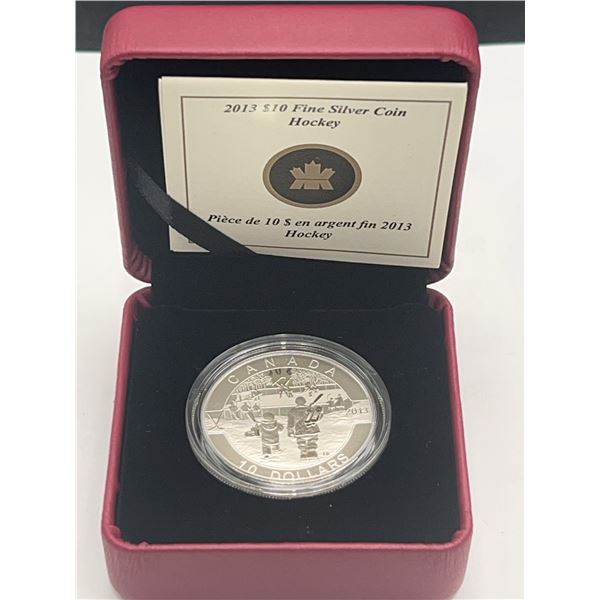 2013 $10 Fine .999 Silver Coin Hockey