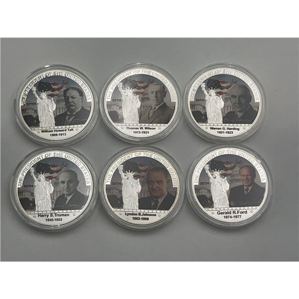 6 U.S. Presidents Commemorative Medals