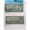 Image 1 : Canada $1 Banknotes, 1954, Pair