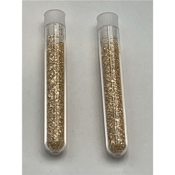 Lot of 2 Large vials Golden flake material