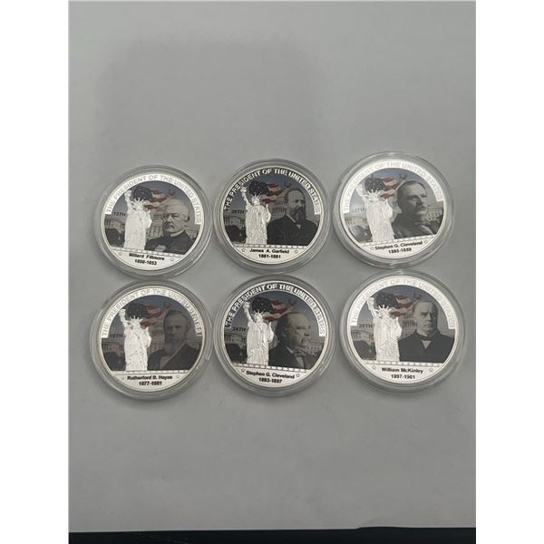 6 U.S. President Commemorative Medals