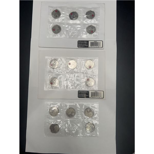 2013 Canada 25 Cent Colored Coin Sets