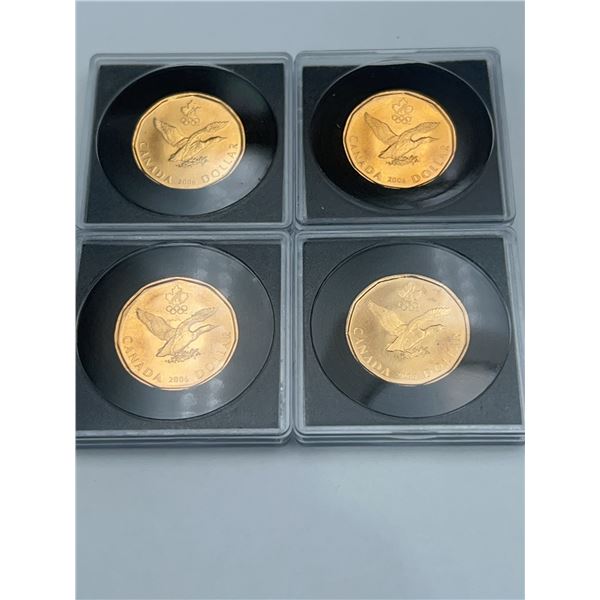2005 Canada Cased Olympic Dollar Coins, Set of 4