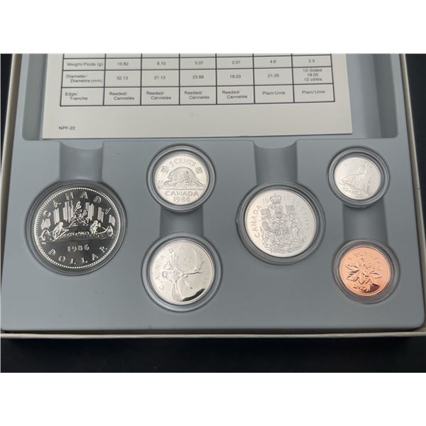 1986 Canada Mint Coin Set With Box