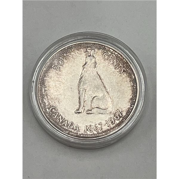 Canada 1967 50 Cents Wolf Commemorative Coin