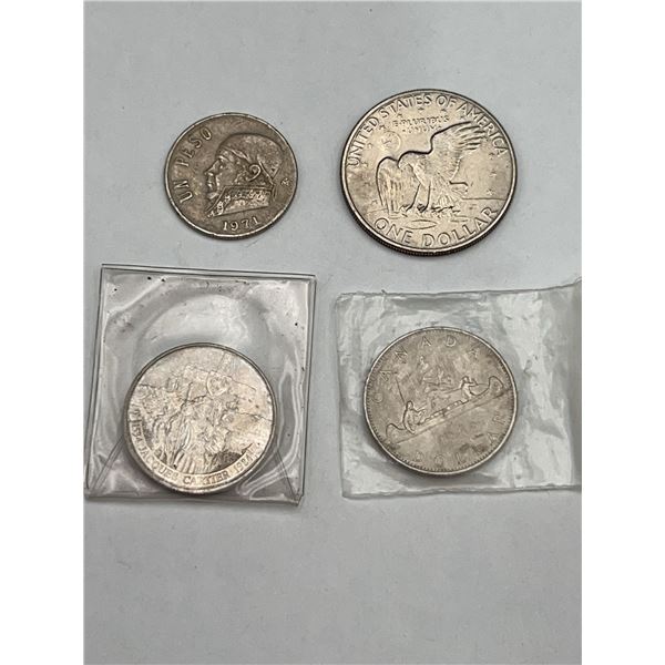 International Coin Lot: 4 Large Coins