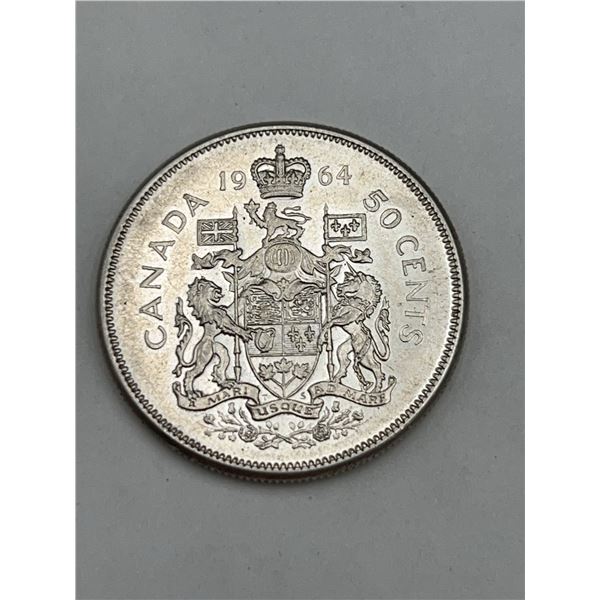 1964 Canada 50 Cents Silver Coin