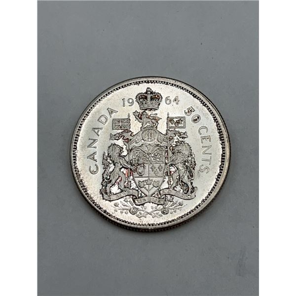 1964 Canada 50 Cents Silver Coin