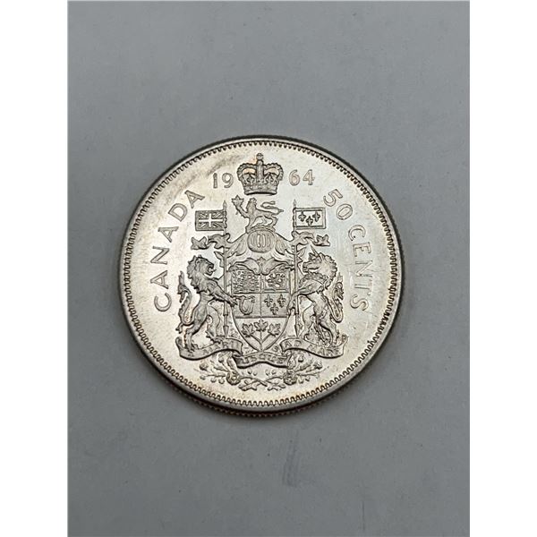 1964 Canada 50 Cents Silver Coin