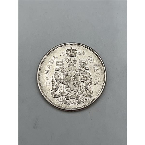 1964 Canada 50 Cents Silver Coin