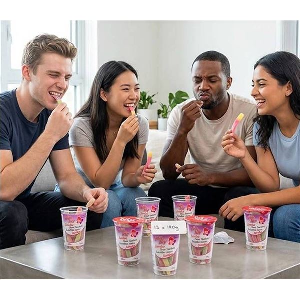 Red Band Kruidvat Jumbo Sour Suckers 140g 12-Pack x 140g