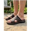 Image 1 : Prospector Men's Brown Slide Sandals, Size 8