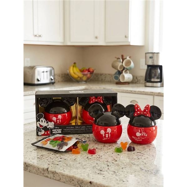 Disney Mickey & Minnie Figural Treat Jars Set