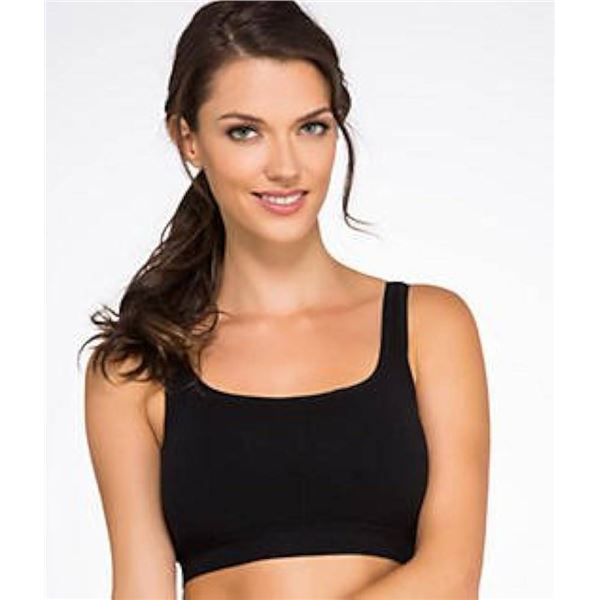 Aurum Sports Bra 2-Pack, XS, Black, Square Neck