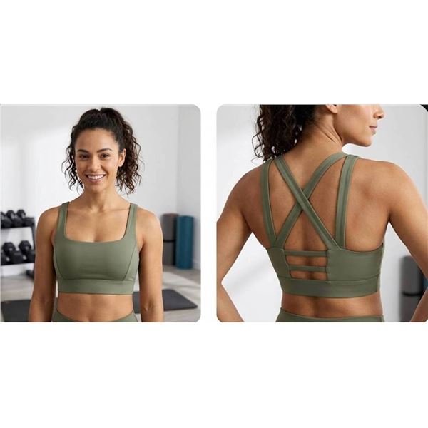 Aurum Sports Bra Set, 2 Pack, S/P, Square Neck