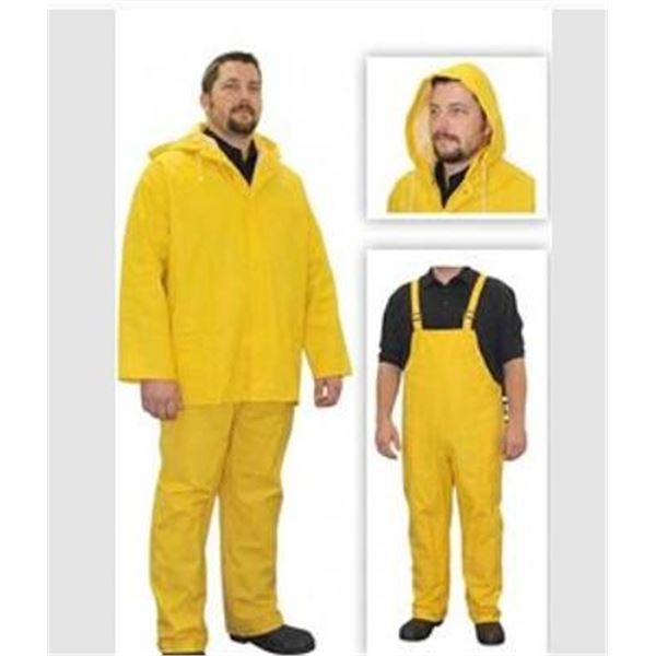 Yellow 2-Piece Rain Suit, Size Large