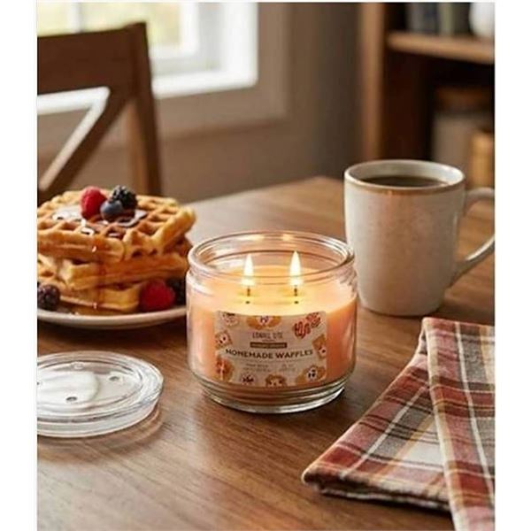 Pack of 4 Candle-Lite 10oz Homemade Waffles Candle
