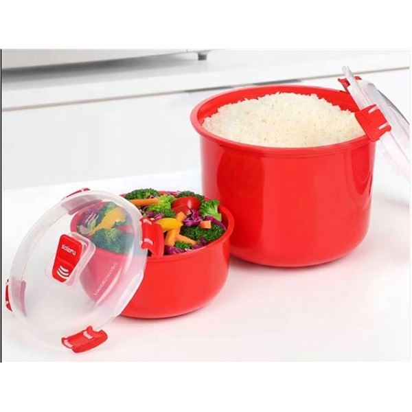 Sistema Red Microwave Rice Cooker Set