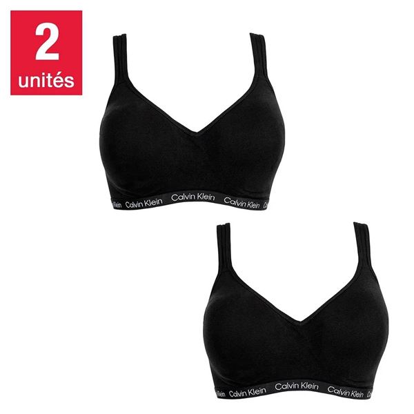 Calvin Klein 2 Pack Cotton Modal Bralette M