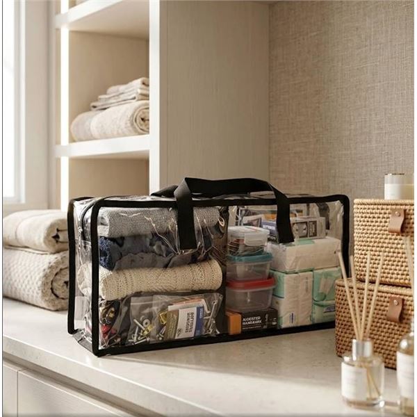 Lifewit Clear Zip Storage Bags, Lot of 6